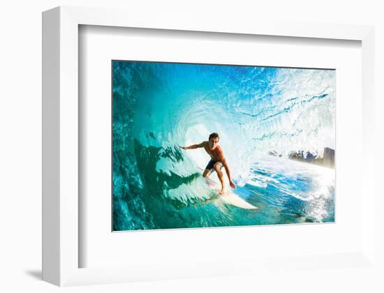 Monster Curl Oahu-null-Framed Art Print