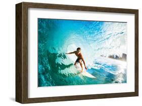 Monster Curl Oahu-null-Framed Art Print