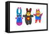 Monster Dolls-Wendy Edelson-Framed Stretched Canvas