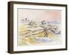 Monster Field, Study Ii, 1939 (W/C with Pencil on Paper)-Paul Nash-Framed Giclee Print