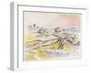 Monster Field, Study Ii, 1939 (W/C with Pencil on Paper)-Paul Nash-Framed Giclee Print