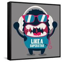Monster Graphic-braingraph-Framed Stretched Canvas