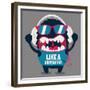 Monster Graphic-braingraph-Framed Premium Giclee Print