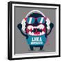 Monster Graphic-braingraph-Framed Premium Giclee Print