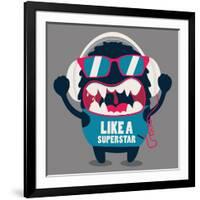 Monster Graphic-braingraph-Framed Art Print