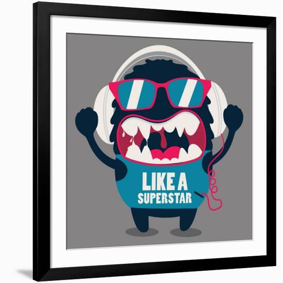 Monster Graphic-braingraph-Framed Art Print