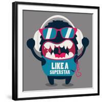 Monster Graphic-braingraph-Framed Art Print