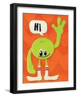 Monster Hi-Jace Grey-Framed Art Print