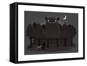 Monster Hunting-Michael Buxton-Framed Stretched Canvas
