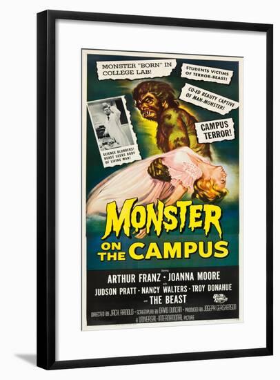 Monster on the Campus, 1958-null-Framed Art Print