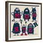 Monster Set-braingraph-Framed Premium Giclee Print