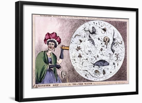 Monster Soup Commonly Called Thames Water..., 1828-Thomas McLean-Framed Giclee Print
