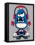 Monster Vector Design-braingraph-Framed Stretched Canvas