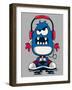 Monster Vector Design-braingraph-Framed Art Print