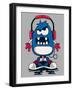 Monster Vector Design-braingraph-Framed Art Print