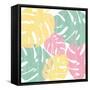 Monstera I Bright on White-Sarah Adams-Framed Stretched Canvas