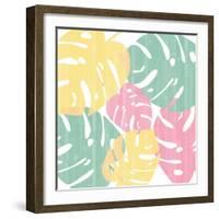 Monstera I Bright on White-Sarah Adams-Framed Art Print