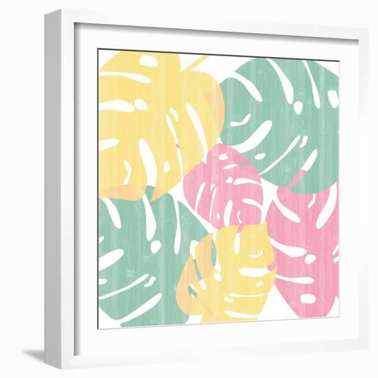 Monstera I Bright on White-Sarah Adams-Framed Art Print