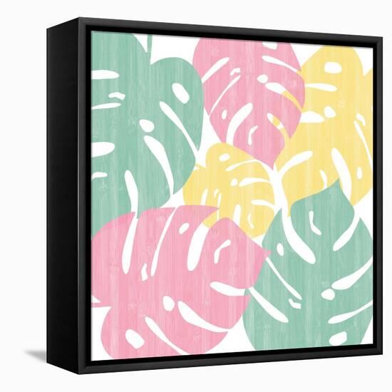 Monstera II Bright on White-Sarah Adams-Framed Stretched Canvas