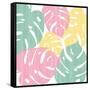 Monstera II Bright on White-Sarah Adams-Framed Stretched Canvas