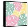 Monstera II Bright on White-Sarah Adams-Framed Stretched Canvas