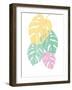 Monstera III Bright on White-Sarah Adams-Framed Art Print