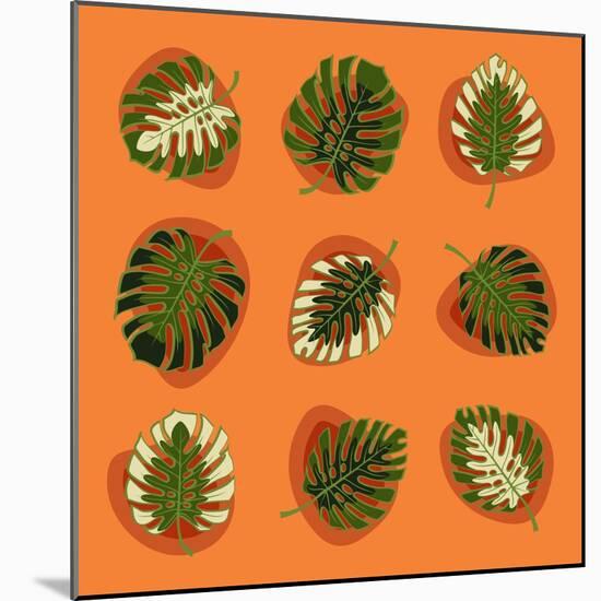 Monstera Leafs-Mything-Mounted Art Print