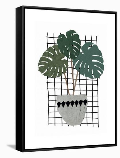 Monstera-Seventy Tree-Framed Stretched Canvas