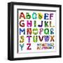 Monsters Alphabet-Nahhan-Framed Art Print