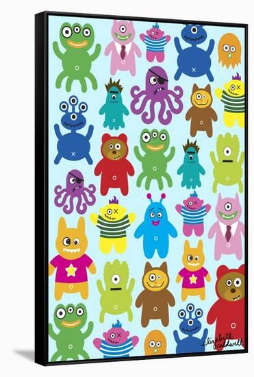Monsters and Aliens-Elizabeth Caldwell-Framed Stretched Canvas