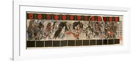 Monsters Curtain at a Kabuki Theatre-Kyosai Kawanabe-Framed Premium Giclee Print