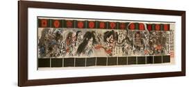 Monsters Curtain at a Kabuki Theatre-Kyosai Kawanabe-Framed Premium Giclee Print