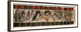 Monsters Curtain at a Kabuki Theatre-Kyosai Kawanabe-Framed Premium Giclee Print