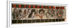 Monsters Curtain at a Kabuki Theatre-Kyosai Kawanabe-Framed Premium Giclee Print