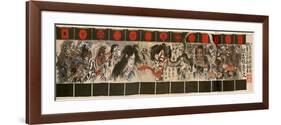 Monsters Curtain at a Kabuki Theatre-Kyosai Kawanabe-Framed Giclee Print