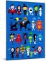 Monsters Mash Halloween Characters-jacklooser-Mounted Art Print