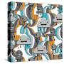 Monsters Modern Seamless Pattern In Retro Style-incomible-Stretched Canvas