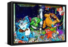 Monsters under the Sink-Maylee Christie-Framed Stretched Canvas