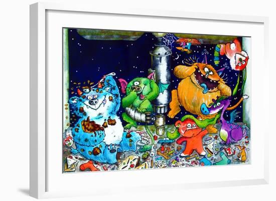 Monsters under the Sink-Maylee Christie-Framed Giclee Print