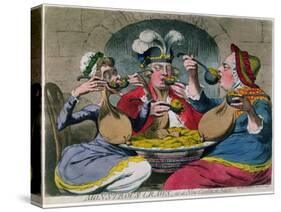 Monstrous Craws at a New Coalition Feast, Published by S.W. Fores in 1787-James Gillray-Stretched Canvas