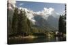 Mont Blanc, 4809m, and the Glaciers, Chamonix, Haute Savoie, French Alps, France, Europe-James Emmerson-Stretched Canvas