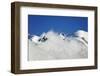 Mont Blanc, 4810m, and Aiguille du Midi cable car station, Chamonix, Haute Savoie, Rhone Alpes, Fre-Christian Kober-Framed Photographic Print