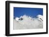 Mont Blanc, 4810m, and Aiguille du Midi cable car station, Chamonix, Haute Savoie, Rhone Alpes, Fre-Christian Kober-Framed Photographic Print