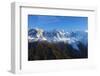 Mont Blanc, 4810m, autumn, Chamonix, Haute Savoie, Rhone Alpes, French Alps, France, Europe-Christian Kober-Framed Photographic Print