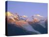 Mont Blanc and Glacier, the Alps, Haute-Savoie, France-Roy Rainford-Stretched Canvas