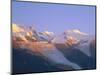 Mont Blanc and Glacier, the Alps, Haute-Savoie, France-Roy Rainford-Mounted Photographic Print