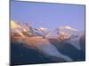 Mont Blanc and Glacier, the Alps, Haute-Savoie, France-Roy Rainford-Mounted Photographic Print