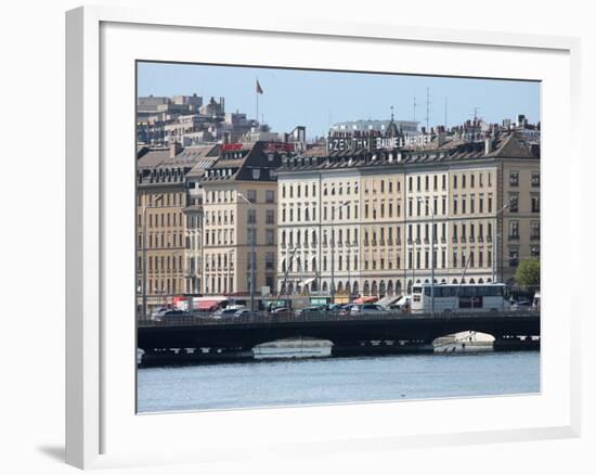 Mont Blanc Bridge, Geneva, Switzerland, Europe-Godong-Framed Photographic Print