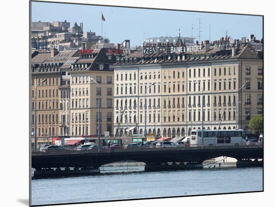 Mont Blanc Bridge, Geneva, Switzerland, Europe-Godong-Mounted Photographic Print