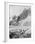 Mont Blanc Du Tacul and the Dent Du Requin, the Alps, Early 20th Century-null-Framed Giclee Print